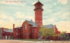 C40/ Newport News Virginia Va Postcard c1910 City Hall Building