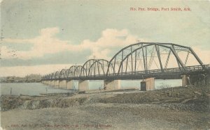 Postcard Arkansas Fort Smith Mo. Pac Bridge Railroad 1919 23-1361