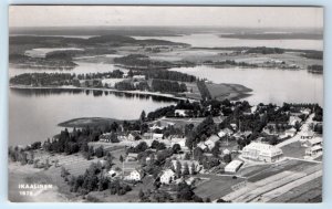 RPPC Aerial View Ikaalinen FINLAND 1954 Postcard