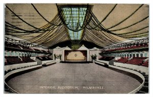 1923 Interior, Auditorium, Milwaukee, WI Postcard 6E(2)4