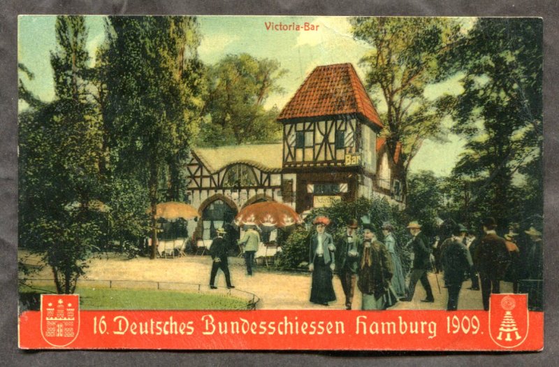 dc861 - HAMBURG 1909 Deutsches Bundesschiessen. Viktoria Bar. Postcard