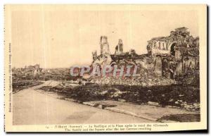 Old Postcard Albert Basilica and Square Near the German Army Setback