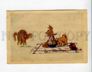 3068258 Cute KITTEN & PUPPIES old Charming Card
