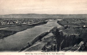 NY Elmira New York Birds Eye View From Mount Zoar Postcard