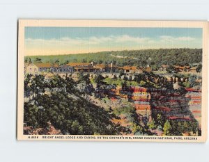 Postcard Bright Angel Lodge And Cabins, On The Canyon's Rim, Arizona