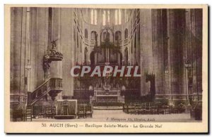 Auch - Basilica of St. Mary - The Great Nave Organ - Old Postcard