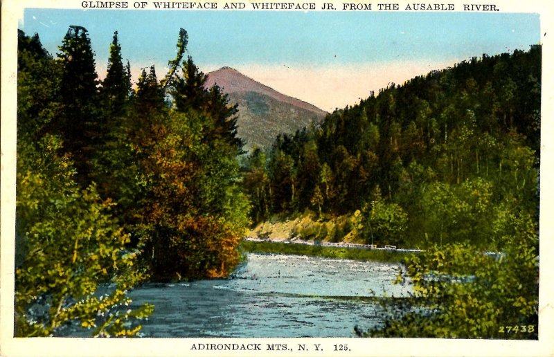 NY - Ausable River & Whiteface in Distance    (tear)