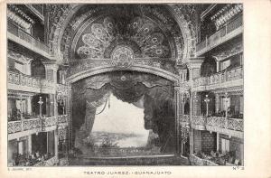 Guanajuato Mexico Teatro Juarez Interior Theatre Antique Postcard (J32832)