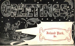 Lehigh Valley? Island Park PA Greeting c1905 Postcard