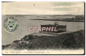 Old Postcard Saint Malo Le Tombeau de Chateaubriand