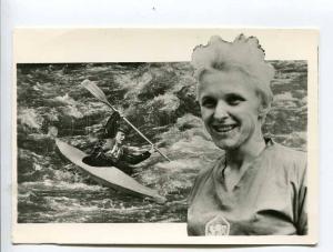 263414 Czechoslovakia Olympic champion ROWING Ludmila Veberova old postcard