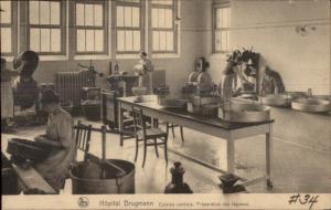 Bruxelles Hopital Hospital Brugmann c1915 Postcard #4 Kitchen Cuisine Centrale