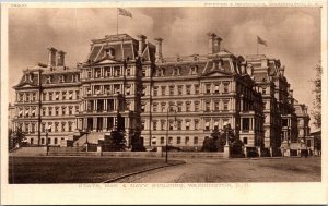 State War Navy Bldg Washington DC Antique Postcard UDB UNP Unused 