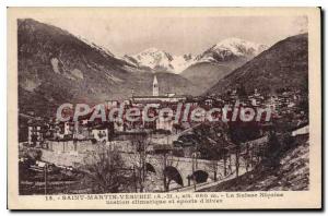 Postcard Old Saint Martin Vesubie Switzerland Nicoise health resort and winte...