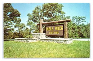 Sign At Entrance Of Table Rock State Park Missouri Ozarks Postcard