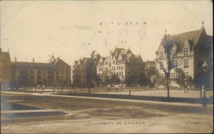 Chicago IL University Buildings Schumann c1910 Real Photo Postcard