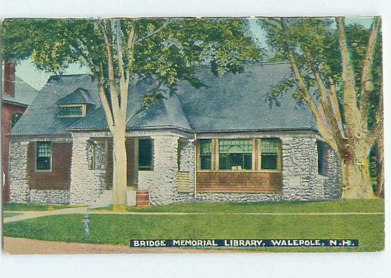 Divided-back LIBRARY SCENE Walpole - Near Brattleboro & Keene NH AF1719