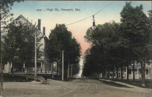 Newport ME High St. c1910 Postcard
