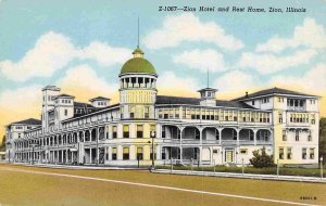 Zion Hotel & Rest Home Zion Illinois postcard