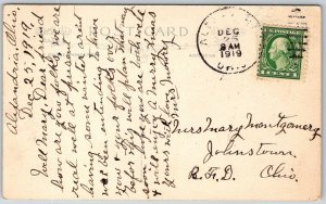 CHRISTMAS Thought 1919 Postcard Snow Windmill by M. Dulk