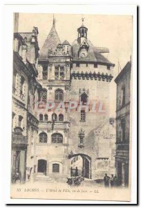 Old Postcard Loches L & # City 39hotel front view