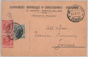 49507 VINTAGE POSTCARD - FERRARA - HYDRAULIC CONSORTIUM - MILE 1921-