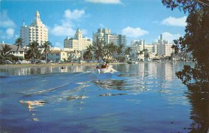 Hotel Row and Indian Creek Miami Beach FL Postcard