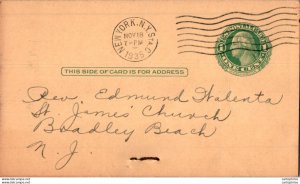 US Postal stationery 1c New York 1935 Clerical union