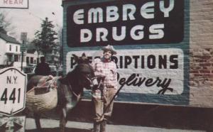 Embrey Drug Store at Penfield NY, New York Four Corners - pm 1960