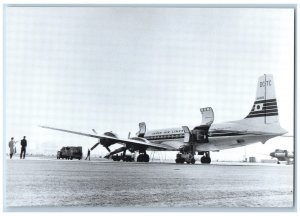 Tokyo Japan Postcard Japan Air Lines DC-7C F Airplane View c1950's Unposted