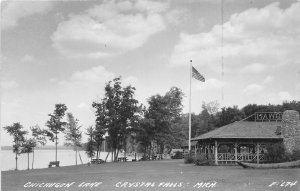 J10/ Crystal Falls Michigan RPPC Postcard c1940s Chicaugon Lake 75