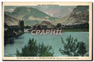 Old Postcard The Alps Picturesque Surroundings Of L & # 39Argentiere La Roche...