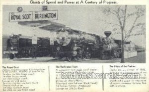The royal Scot and The Burlington, USA Train, Trains, Locomotive  Unused clos...