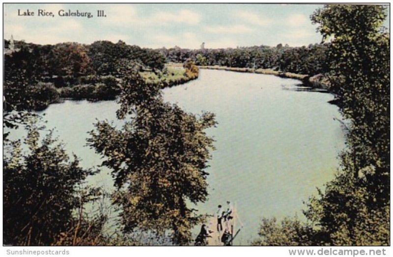 Illinois Galesburg View Of Lake Rice