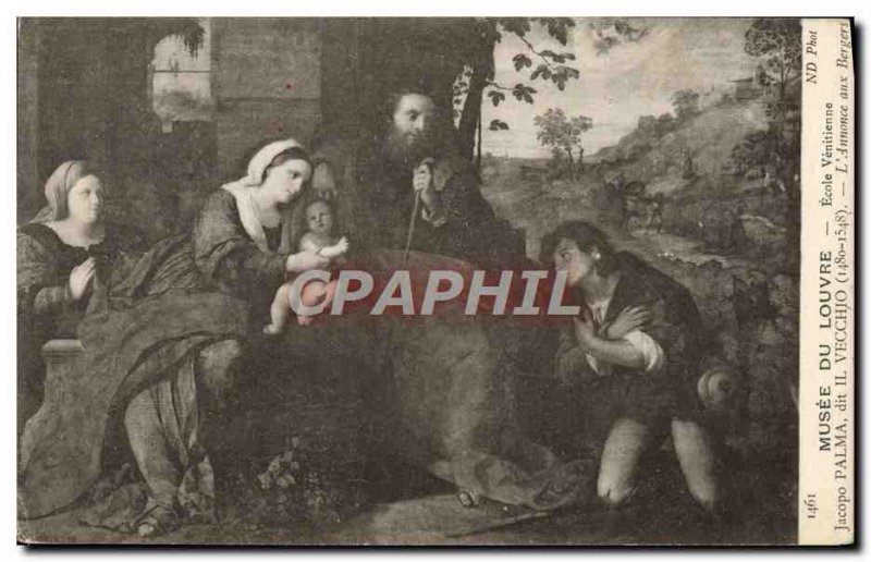 Old Postcard Musee Du Louvre Jacopo Il Vecchio L & # 39annonce shepherds