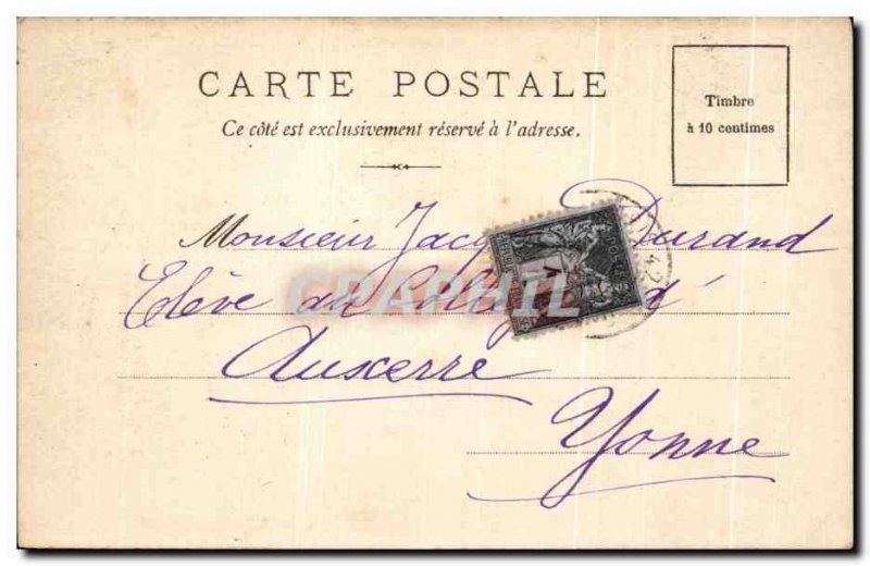 Old Postcard Chatreau Chantilly Porte d & # 39Honneur