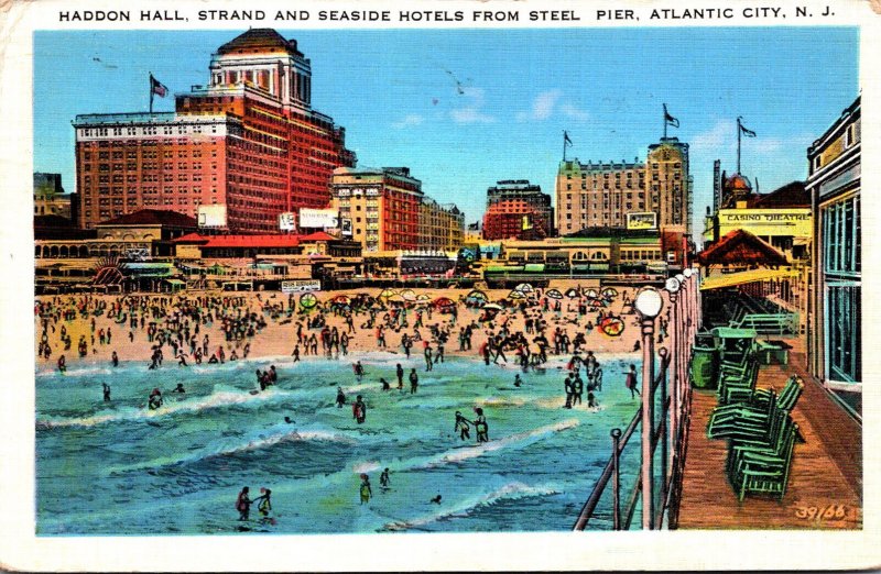 New Jersey Atlantic City Haddon Hall Strand and Seaside Hotels From Steel Pie...