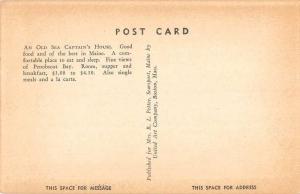 Searsport Maine Penobscot Bay College Club Inn Antique Postcard K81085