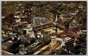 Vtg England London Aerial View From The Air Admiralty Arch 1910s Old Postcard