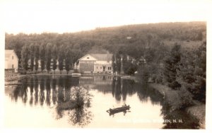 Vintage Postcard Real Photo Morse Museum Boating Warren New Hampshire NH RPPC