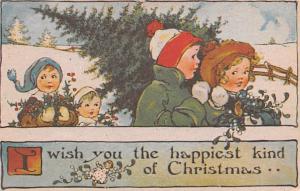 Christmas Postcard Old Vintage Antique Post Card Reproduction