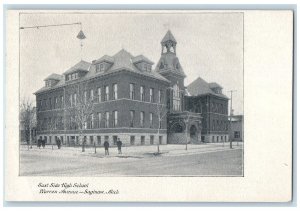 c1905s East Side High School Warren Avenue Saginaw Michigan MI Unposted Postcard