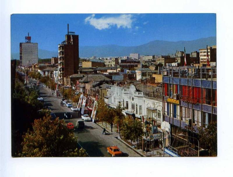 193021 IRAN TEHRAN Shah-Abad street old photo postcard