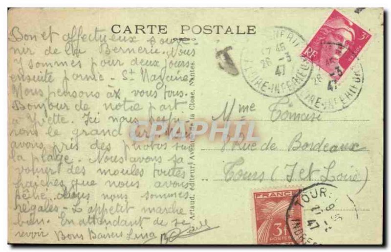 Bernerie Postcard Old Rocks Beach