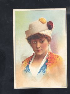 TOLEDO OHIO WOOLSON SPICE COMPANY LION COFFEE PRETTY WOMAN VICTORIAN TRADE CARD