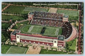 1943 Memorial Stadium University Of Illinois Champaign Urbana Illinois Postcard