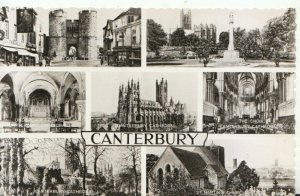 Kent Postcard - Views of Canterbury - Real Photograph - Ref TZ6006