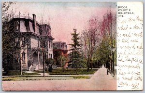 Postcard Belleville Ontario c1909 Bridge Street East Hastings County by Warwick