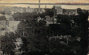 c.1919, Bird's Eye View, , Message, Yankton, SD., Old Postcard