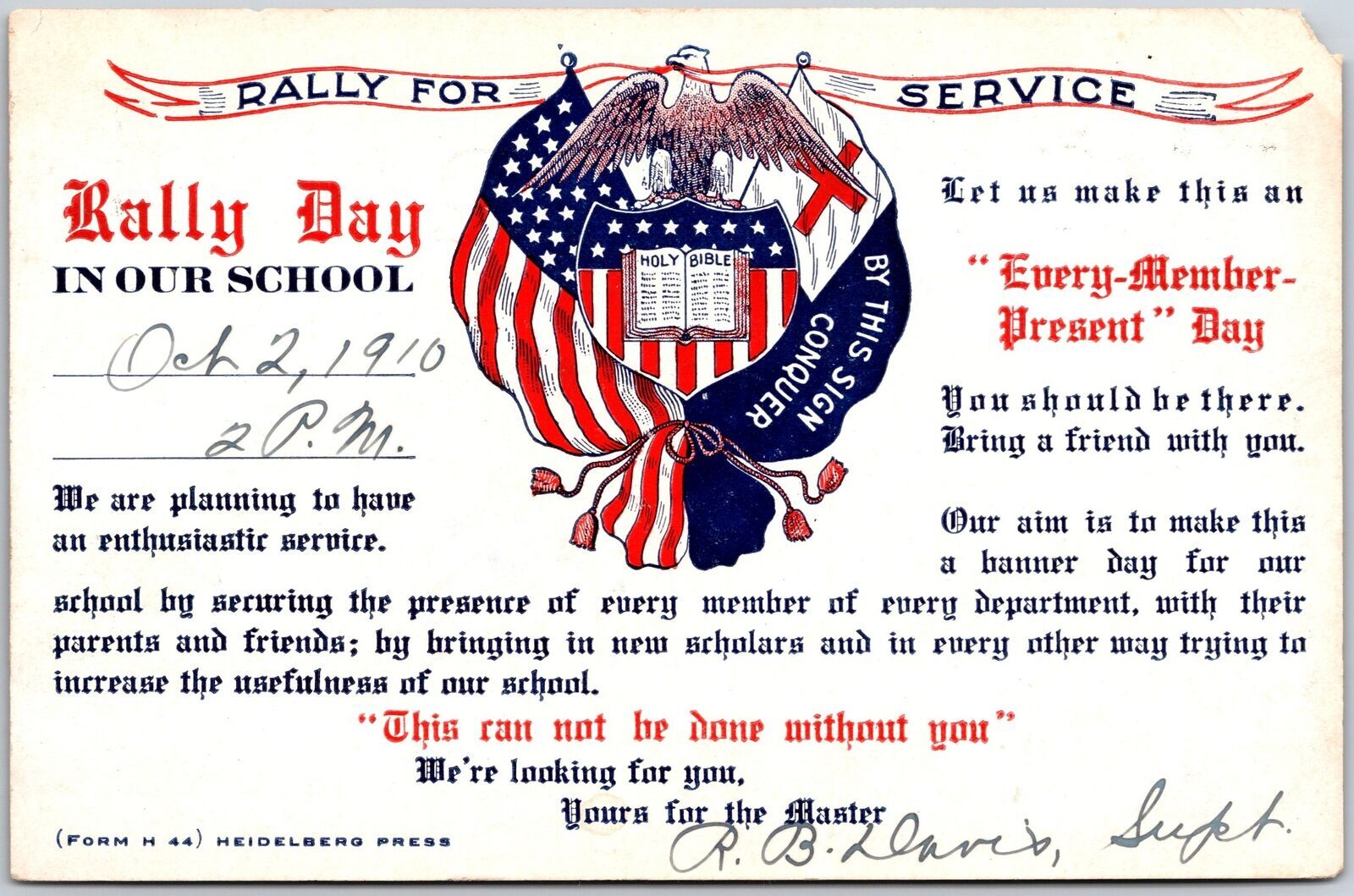Invitation Letter For The Rally Day In Our School Postcard | Other ...